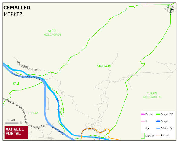 CEMALLER Köyü Haritası | Coğrafi Yapı ve Detaylı Haritası
