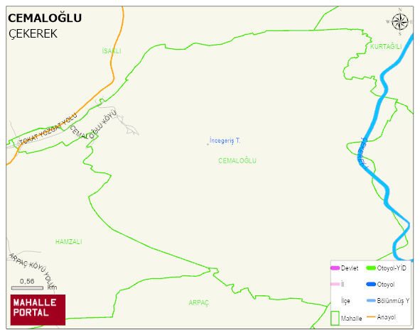 CEMALOĞLU Köyü Haritası | Mahalle ve Köy Sınırı