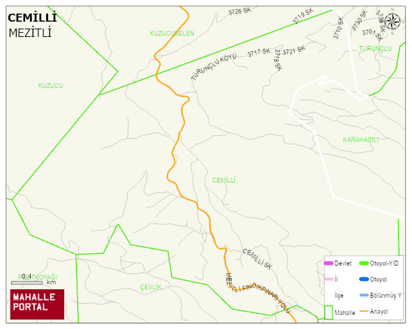 CEMİLLİ Mahallesi Haritası | İnteraktif Köy ve Mahalle Sınırları