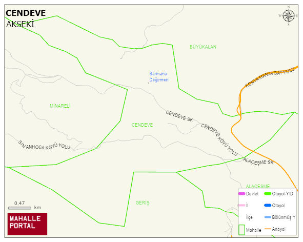 CENDEVE Mahallesi Haritası | Dağlar, Ovalar ve Akarsu Bilgileri