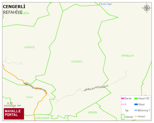 CENGERLİ Köyü Haritası | Coğrafi Yapı ve Detaylı Haritası