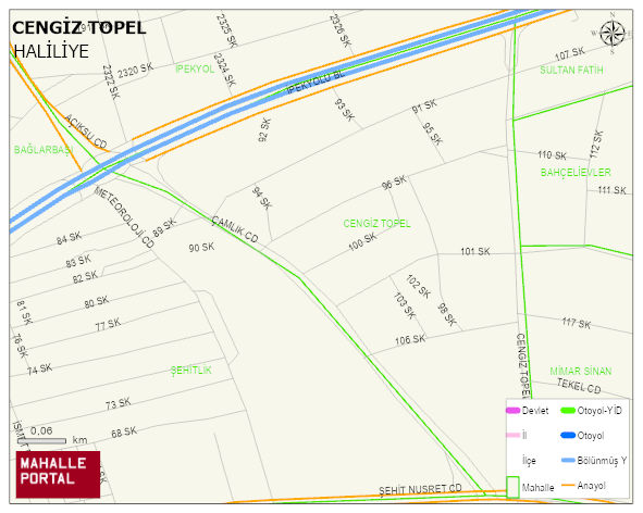 CENGİZ TOPEL Mahallesi Haritası | Mahalle ve Köy Sınırı
