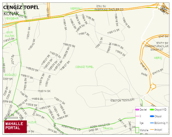 CENGİZ TOPEL Mahallesi Haritası | İnteraktif Köy ve Mahalle Sınırları