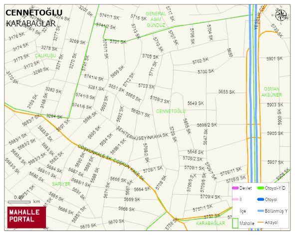 CENNETOĞLU Mahallesi Haritası | Mahalle ve Köy Sınırı