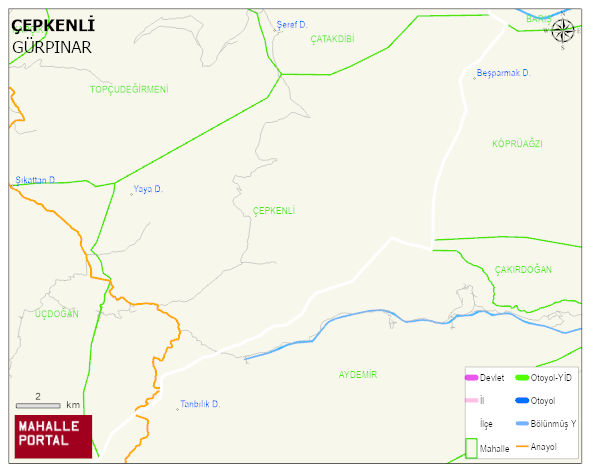 ÇEPKENLİ Mahallesi Haritası | Dağlar, Ovalar ve Akarsu Bilgileri