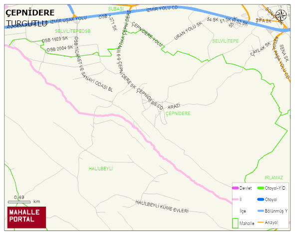 ÇEPNİDERE Mahallesi Haritası | İnteraktif Köy ve Mahalle Sınırları