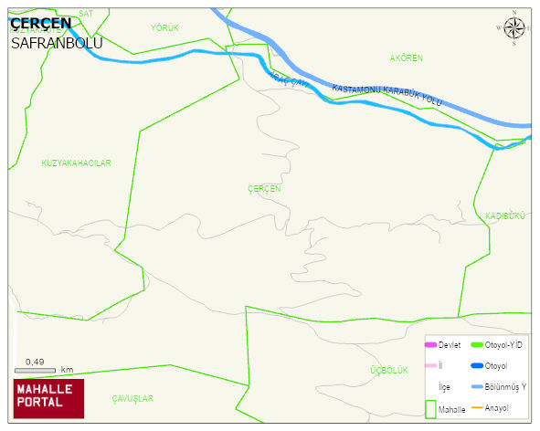 ÇERÇEN Köyü Haritası | Güncel Mahalle ve Köy Haritası