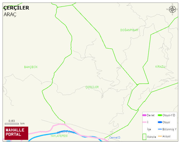 ÇERÇİLER Köyü Haritası | Güncel Mahalle ve Köy Haritası