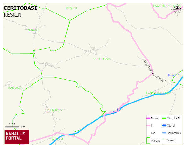CERİTOBASI Köyü Haritası | Mahalle Sokak Haritası