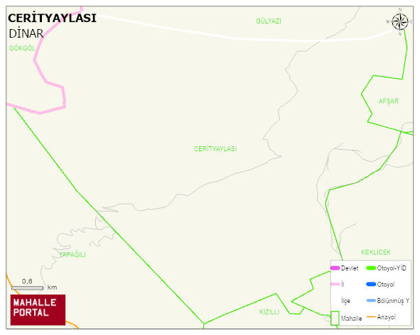 CERİTYAYLASI Köyü Haritası | Mahalle ve Köy Sınırı