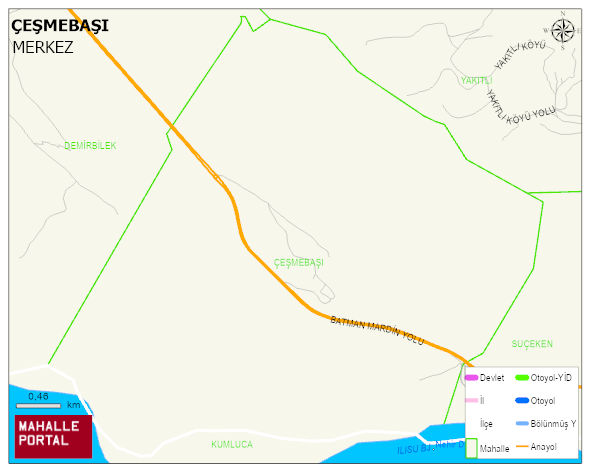 ÇEŞMEBAŞI Köyü Haritası | Mahalle ve Köy Sınırı