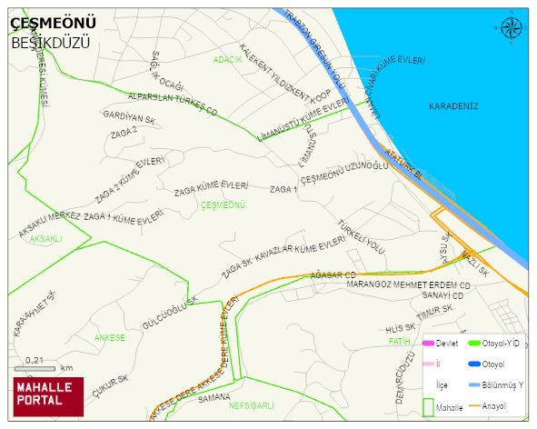 ÇEŞMEÖNÜ Mahallesi Haritası | Dağlar, Ovalar ve Akarsu Bilgileri