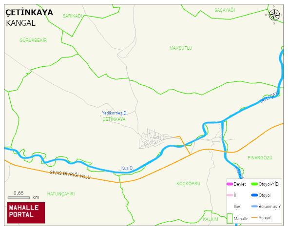 ÇETİNKAYA Köyü Haritası | Detaylı Köy ve Mahalle Görünümü