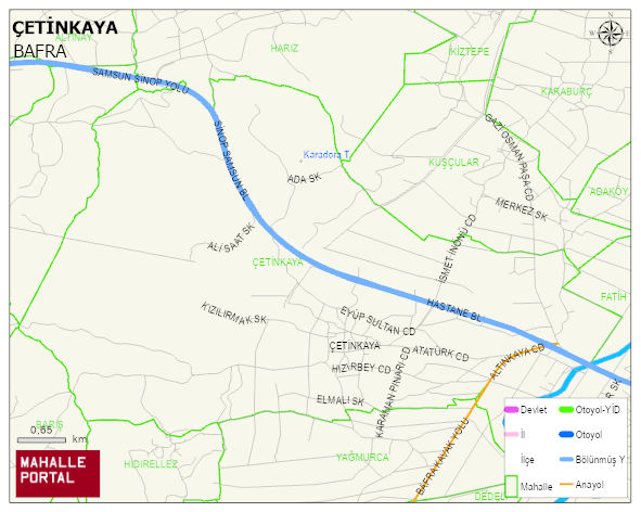 ÇETİNKAYA Mahallesi Haritası | Coğrafi Yapı ve Detaylı Haritası