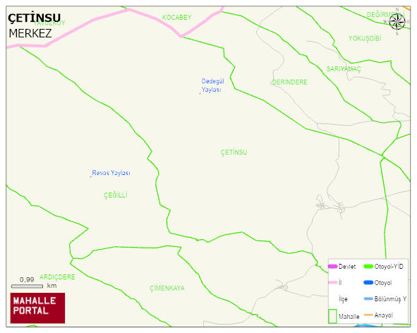ÇETİNSU Köyü Haritası | İnteraktif Köy ve Mahalle Sınırları