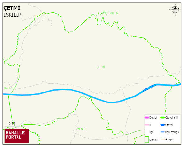 ÇETMİ Köyü Haritası | Detaylı Köy ve Mahalle Görünümü