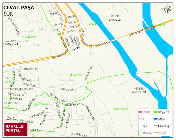 CEVAT PAŞA Mahallesi Haritası | İnteraktif Köy ve Mahalle Sınırları