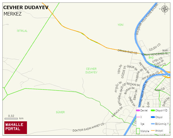 CEVHER DUDAYEV Mahallesi Haritası | Sayısal Bölge Görünümü