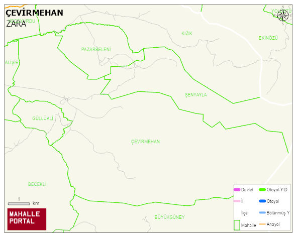 ÇEVİRMEHAN Köyü Haritası | Güncel Mahalle ve Köy Haritası
