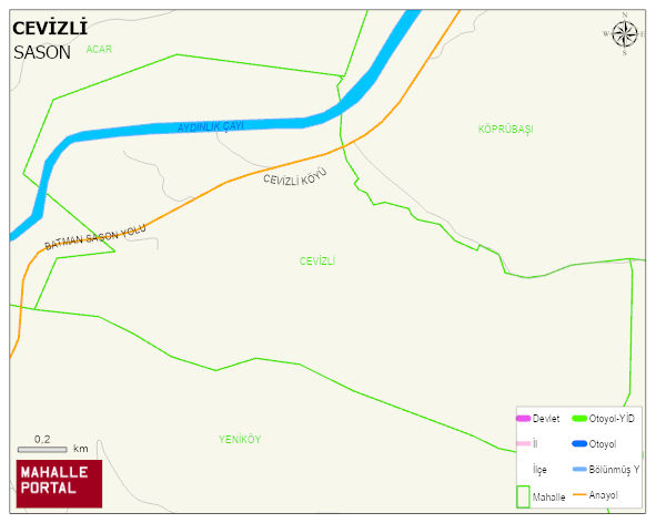 CEVİZLİ Köyü Haritası | Dağlar, Ovalar ve Akarsu Bilgileri