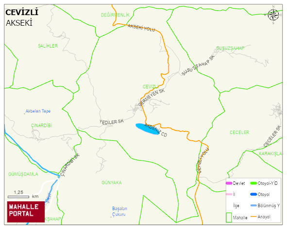 CEVİZLİ Mahallesi Haritası | Detaylı Köy ve Mahalle Görünümü