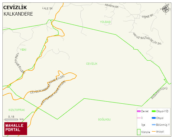 CEVİZLİK Mahallesi Haritası | İnteraktif Köy ve Mahalle Sınırları