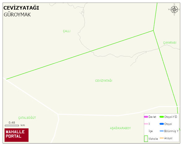 CEVİZYATAĞI Köyü Haritası | Detaylı Köy ve Mahalle Görünümü