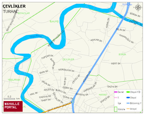 ÇEVLİKLER Mahallesi Haritası | Mahalle Sokak Haritası