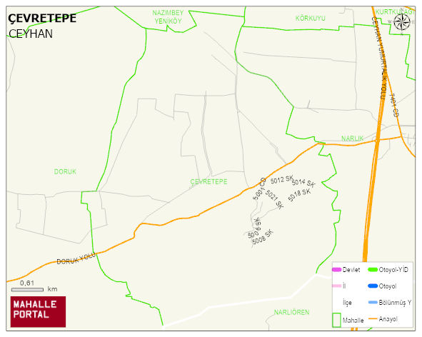 ÇEVRETEPE Mahallesi Haritası | Mahalle ve Köy Sınırı