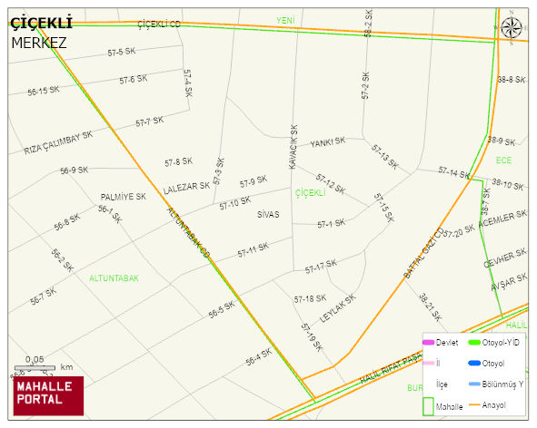 ÇİÇEKLİ Mahallesi Haritası | Güncel Mahalle ve Köy Haritası