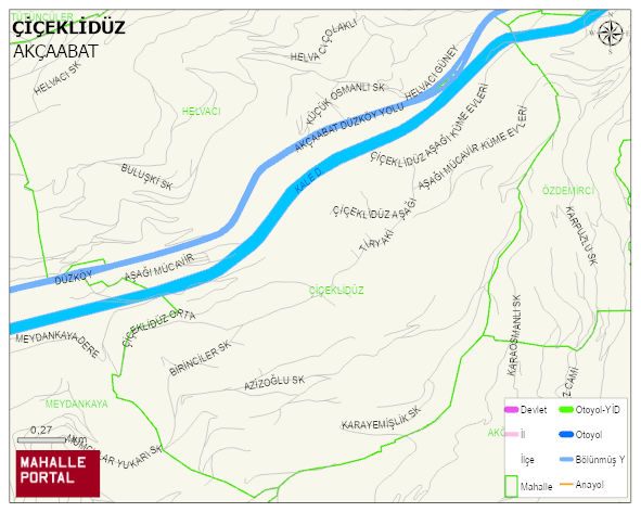 ÇİÇEKLİDÜZ Mahallesi Haritası | İnteraktif Köy ve Mahalle Sınırları