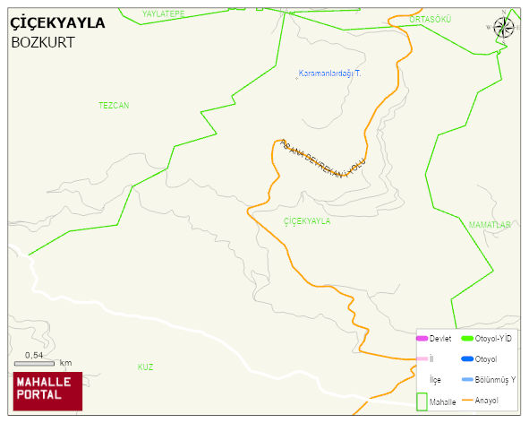 ÇİÇEKYAYLA Köyü Haritası | Uydu Görüntüsü ve Harita Detayları