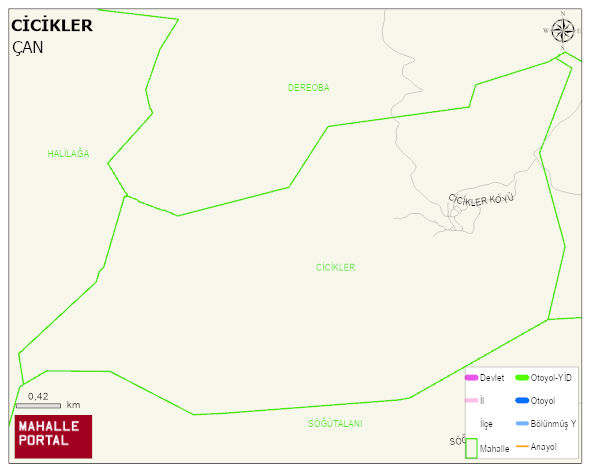 CİCİKLER Köyü Haritası | Mahalle Sokak Haritası
