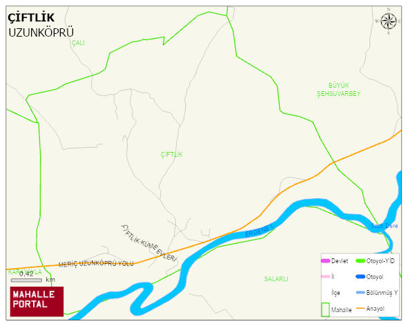 ÇİFTLİK Köyü Haritası | Dağlar, Ovalar ve Akarsu Bilgileri