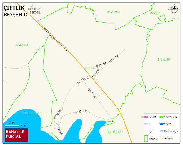 ÇİFTLİK Mahallesi Haritası | Dağlar, Ovalar ve Akarsu Bilgileri