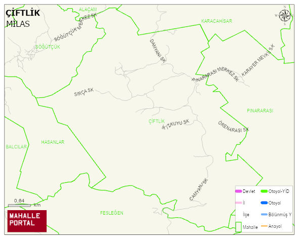 ÇİFTLİK Mahallesi Haritası | Sayısal Bölge Görünümü