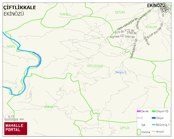 ÇİFTLİKKALE Mahallesi Haritası | İnteraktif Köy ve Mahalle Sınırları