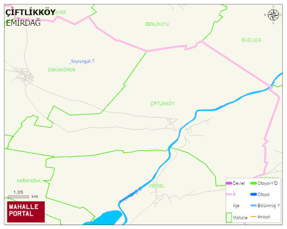 ÇİFTLİKKÖY Köyü Haritası | İnteraktif Köy ve Mahalle Sınırları