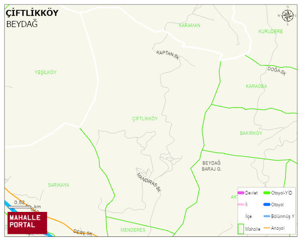 ÇİFTLİKKÖY Mahallesi Haritası | İnteraktif Köy ve Mahalle Sınırları