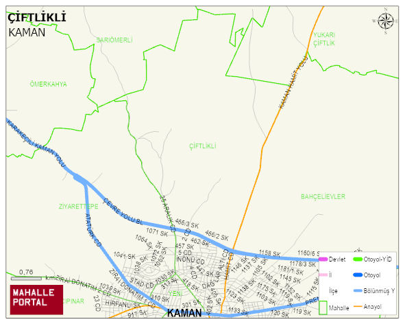 ÇİFTLİKLİ Mahallesi Haritası | Coğrafi Yapı ve Detaylı Haritası