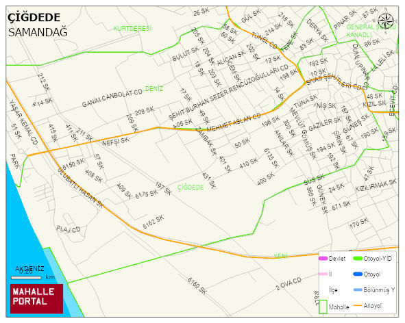 ÇİĞDEDE Mahallesi Haritası | Detaylı Köy ve Mahalle Görünümü