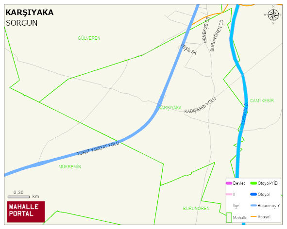 ÇİĞDEMLİ BELDESİ KARŞIYAKA Mahallesi Haritası | Mahalle ve Köy Sınırı