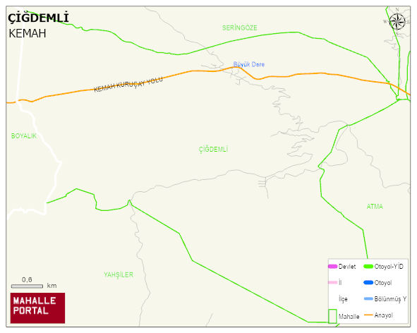 ÇİĞDEMLİ Köyü Haritası | Yükselti ve Doğa Özellikleri