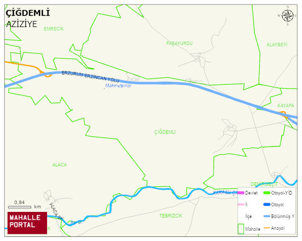 ÇİĞDEMLİ Mahallesi Haritası | Dağlar, Ovalar ve Akarsu Bilgileri