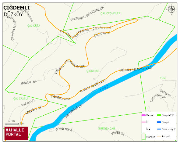 ÇİĞDEMLİ Mahallesi Haritası | İnteraktif Köy ve Mahalle Sınırları