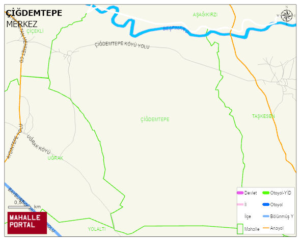 ÇİĞDEMTEPE Köyü Haritası | İnteraktif Köy ve Mahalle Sınırları