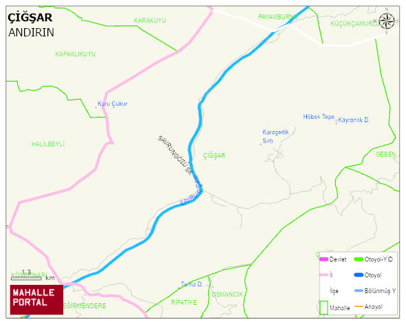 ÇİĞŞAR Mahallesi Haritası | Yükselti ve Doğa Özellikleri