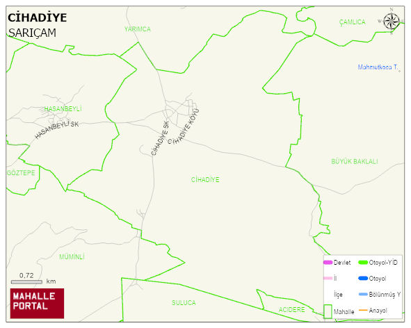 CİHADİYE Mahallesi Haritası | Mahalle Sokak Haritası