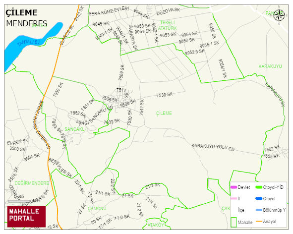 ÇİLEME Mahallesi Haritası | İnteraktif Köy ve Mahalle Sınırları