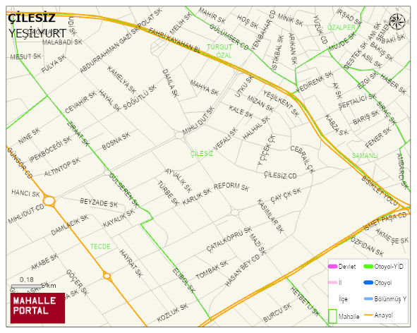 ÇİLESİZ Mahallesi Haritası | Mahalle Sokak Haritası